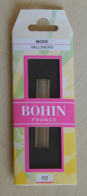 Sewing Needles Straw/Milliners - Size 10 Bohin