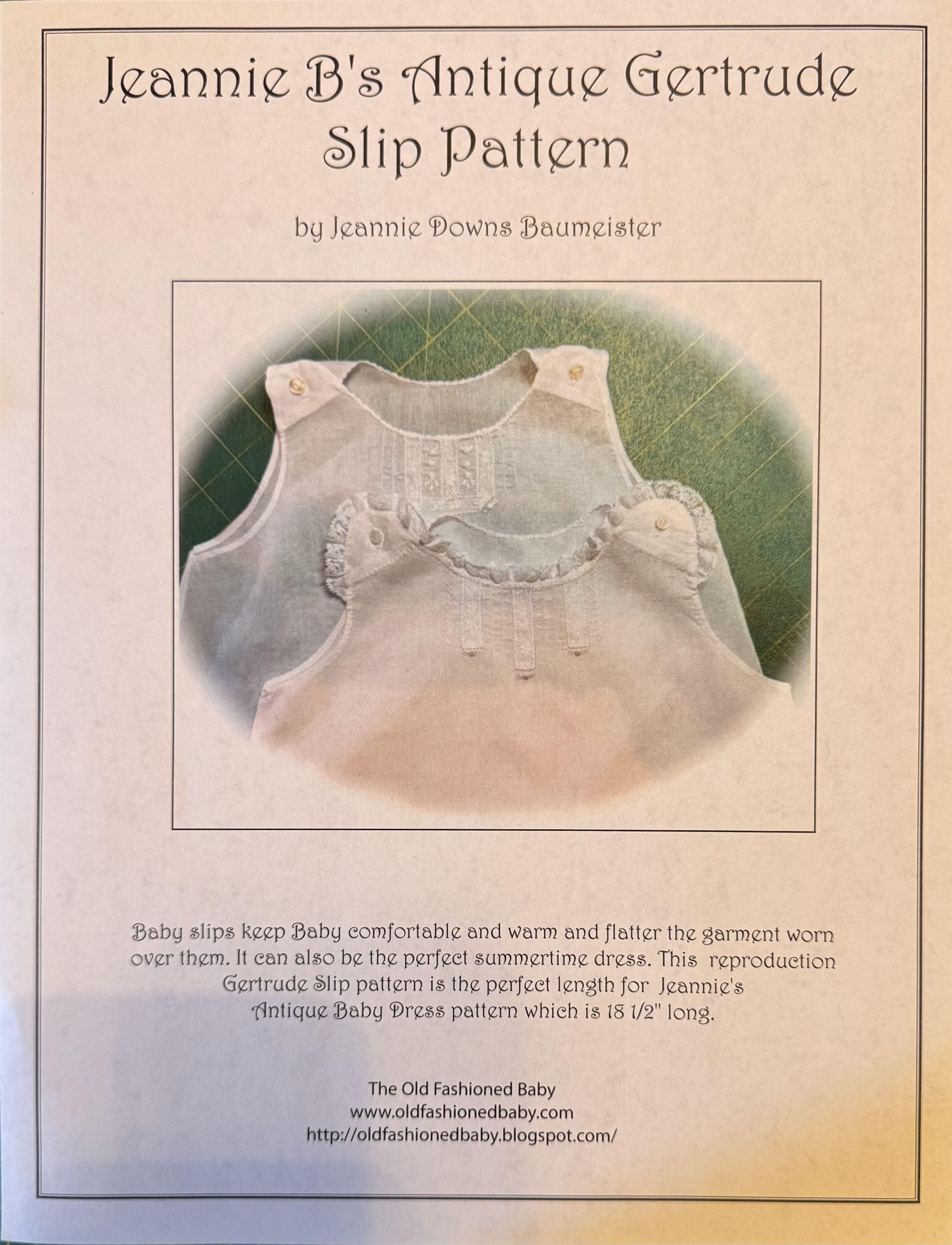 Jeannie B's Antique Gertrude Slip Pattern