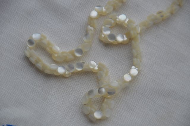 Mother of Pearl Shank Buttons on a String- Size 7