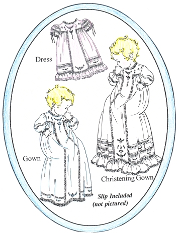 Antique T-Gown, Dress & Christening Gown Pattern