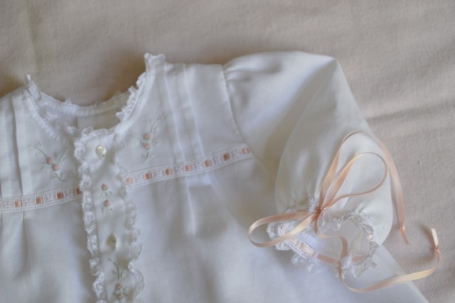 Winter White Baby Daygown - Satin Batiste