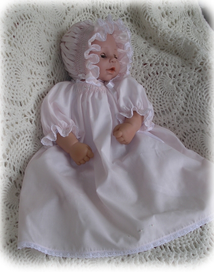 Baby's Smocked Layette - Baby Claire's Dress