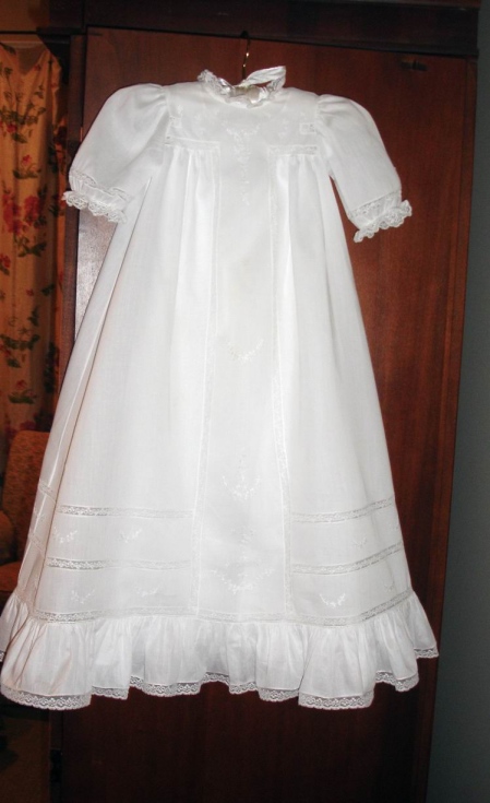 Antique T-Yoke Christening Gown